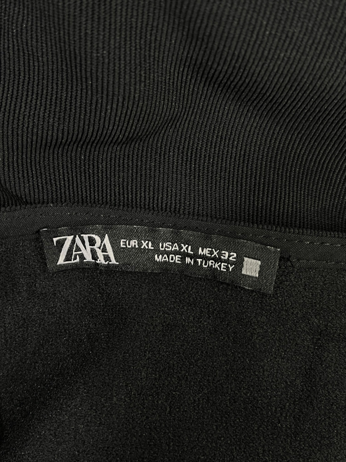 VESTIDO ZARA MUJER NEGRO MANGA LARGA · TALLA XL