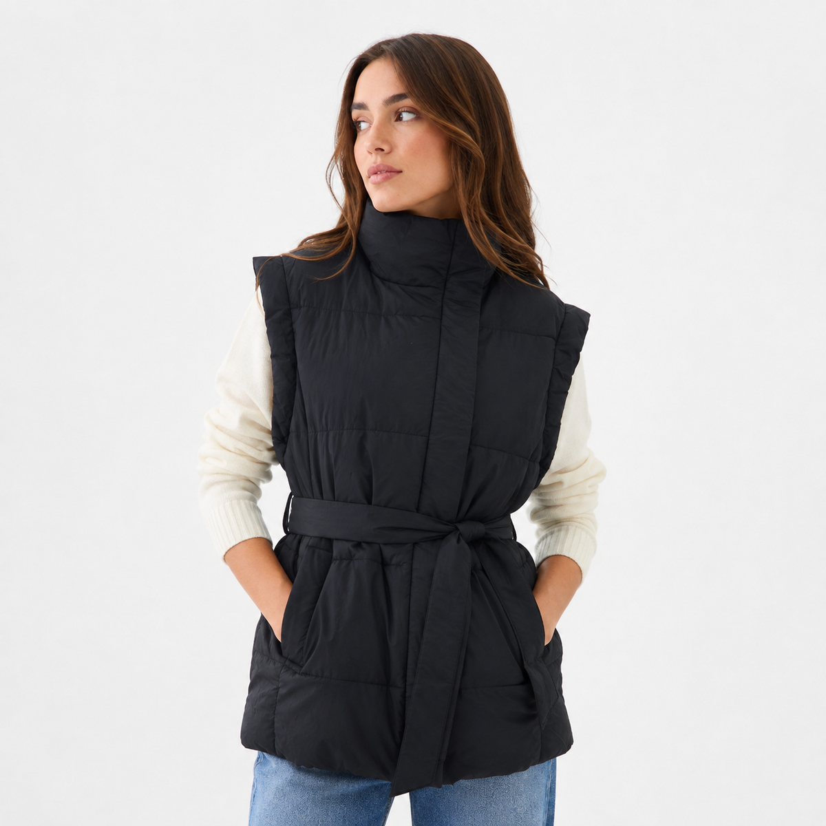 CHAQUETA GAP ACOLCHADA SIN MANGAS MUJER · TALLA XS