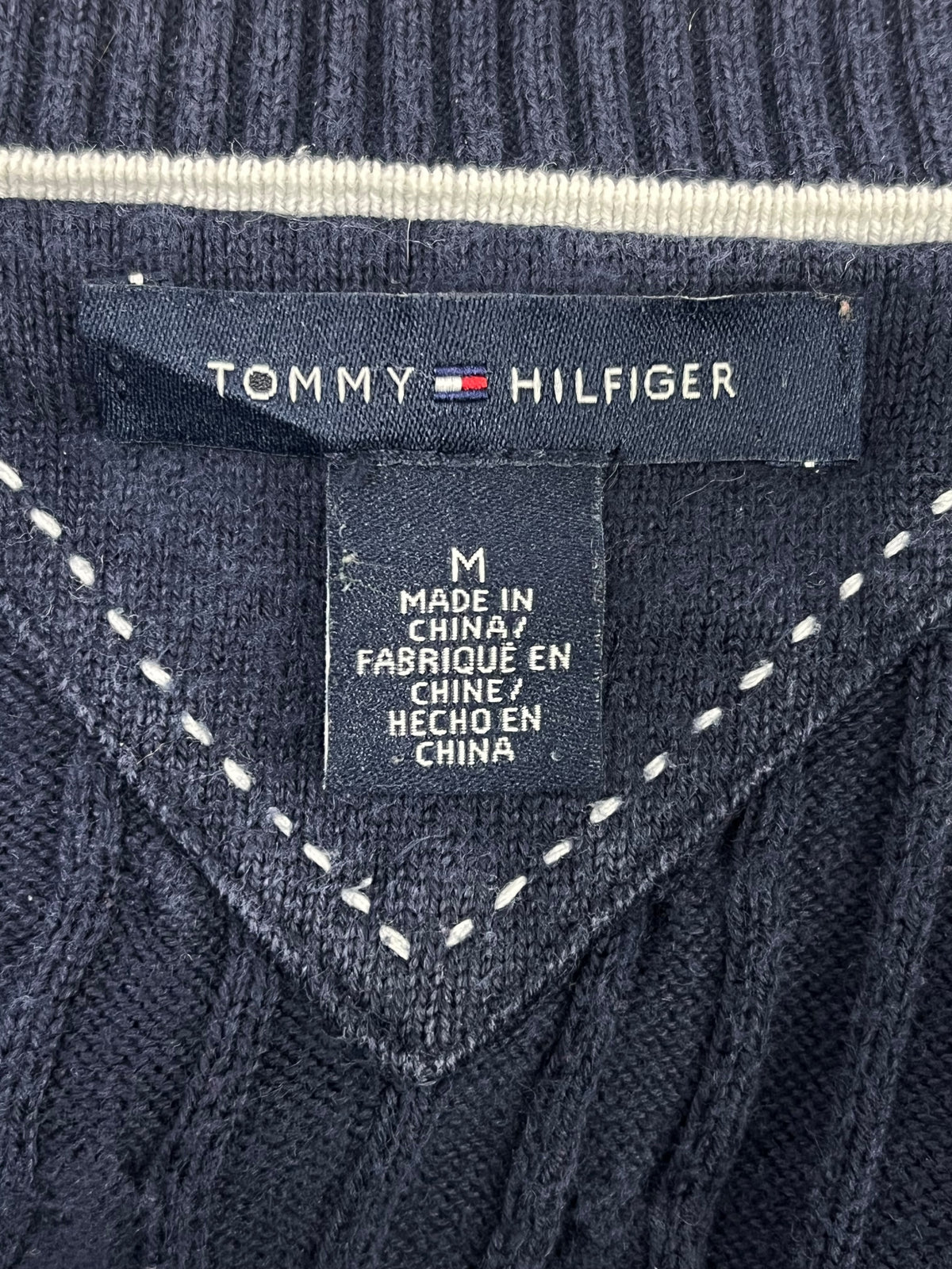 SWEATER TOMMY HILFIGER AZUL MARINO · TALLA M