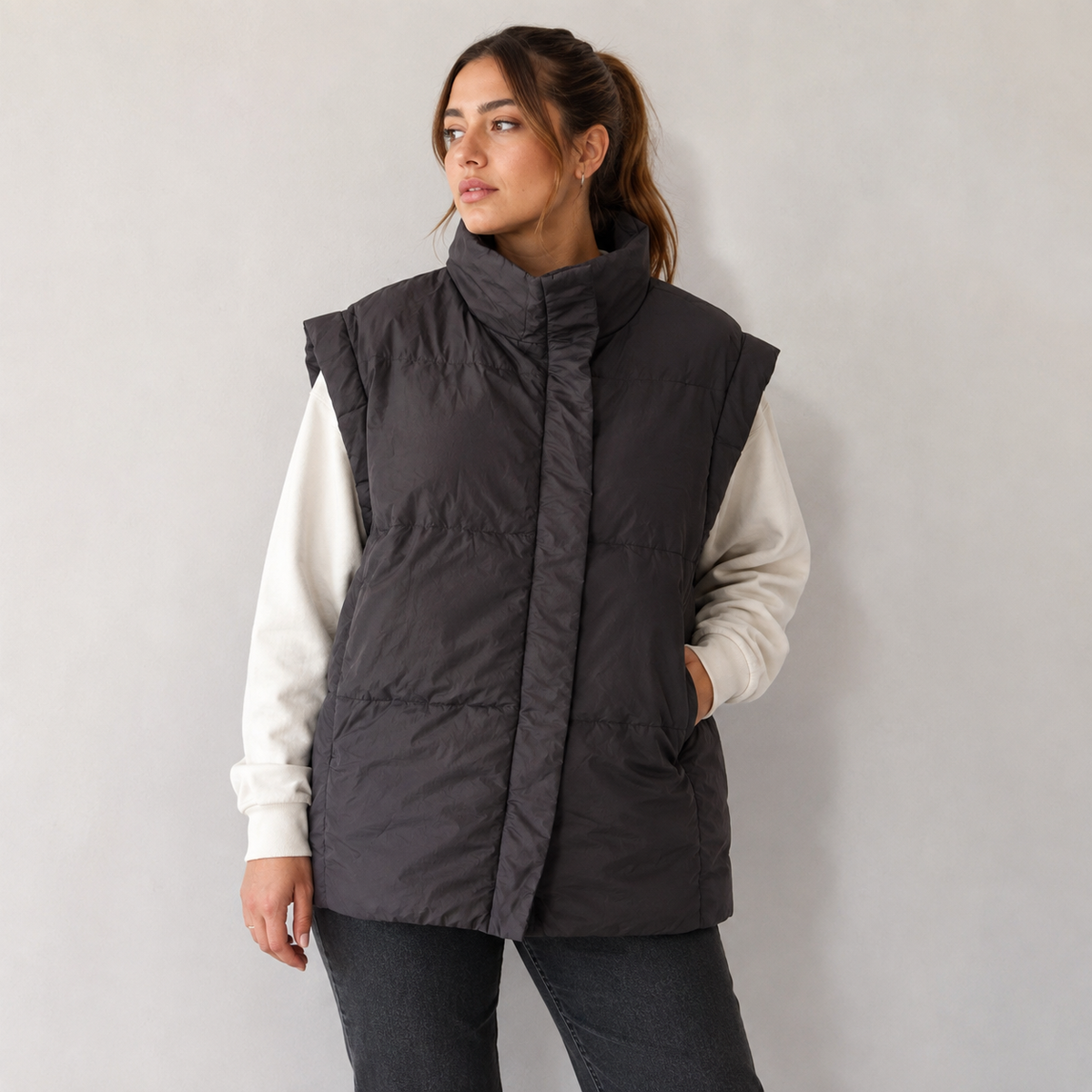 CHAQUETA ACOLCHADA GAP MUJER SIN MANGAS · TALLA S