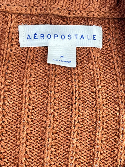 SWEATER AÉROPOSTALE MUJER TALLA M CROP CAFÉ