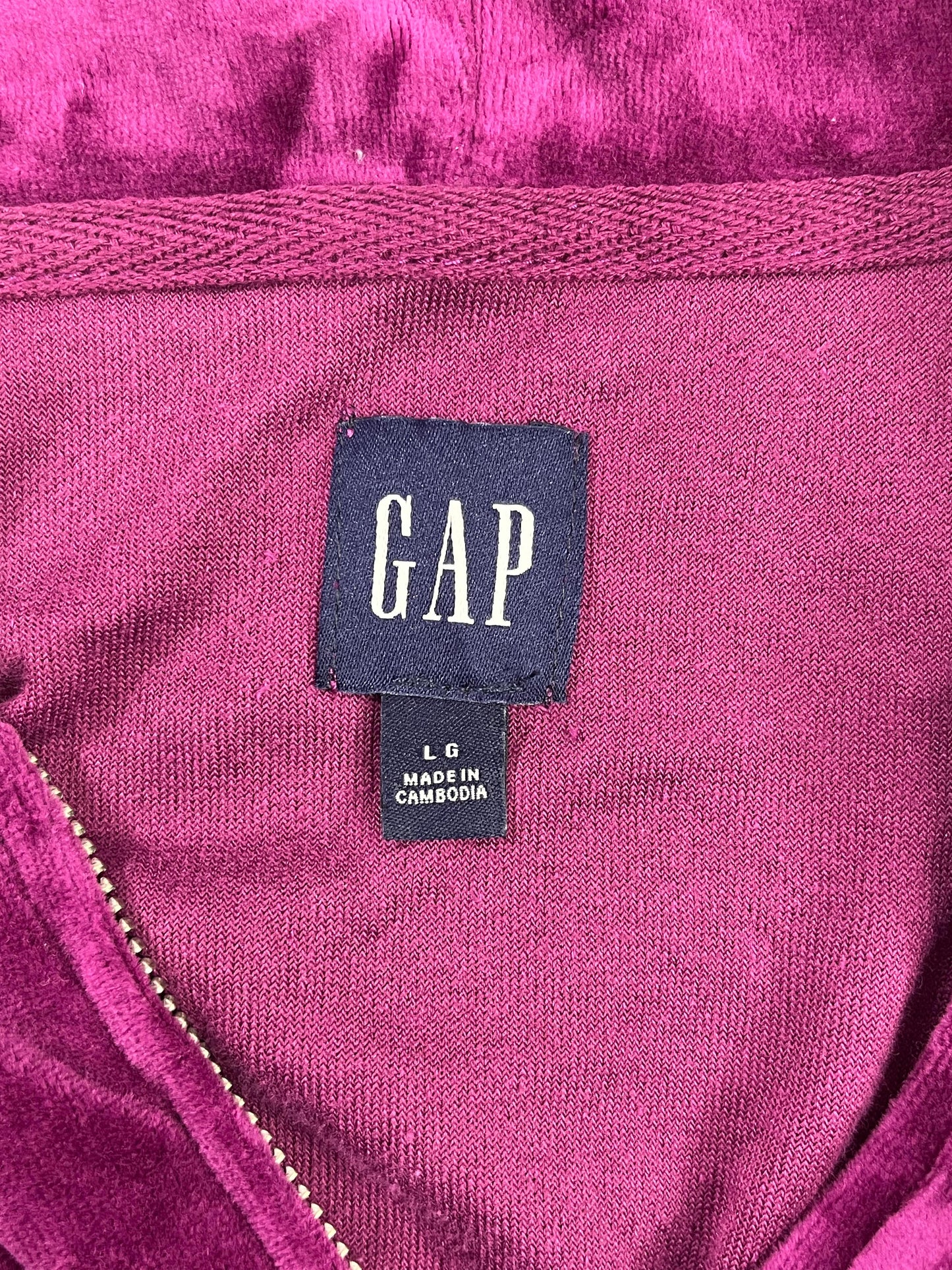 POLERÓN GAP VELOUR MUJER TALLA L MORADO