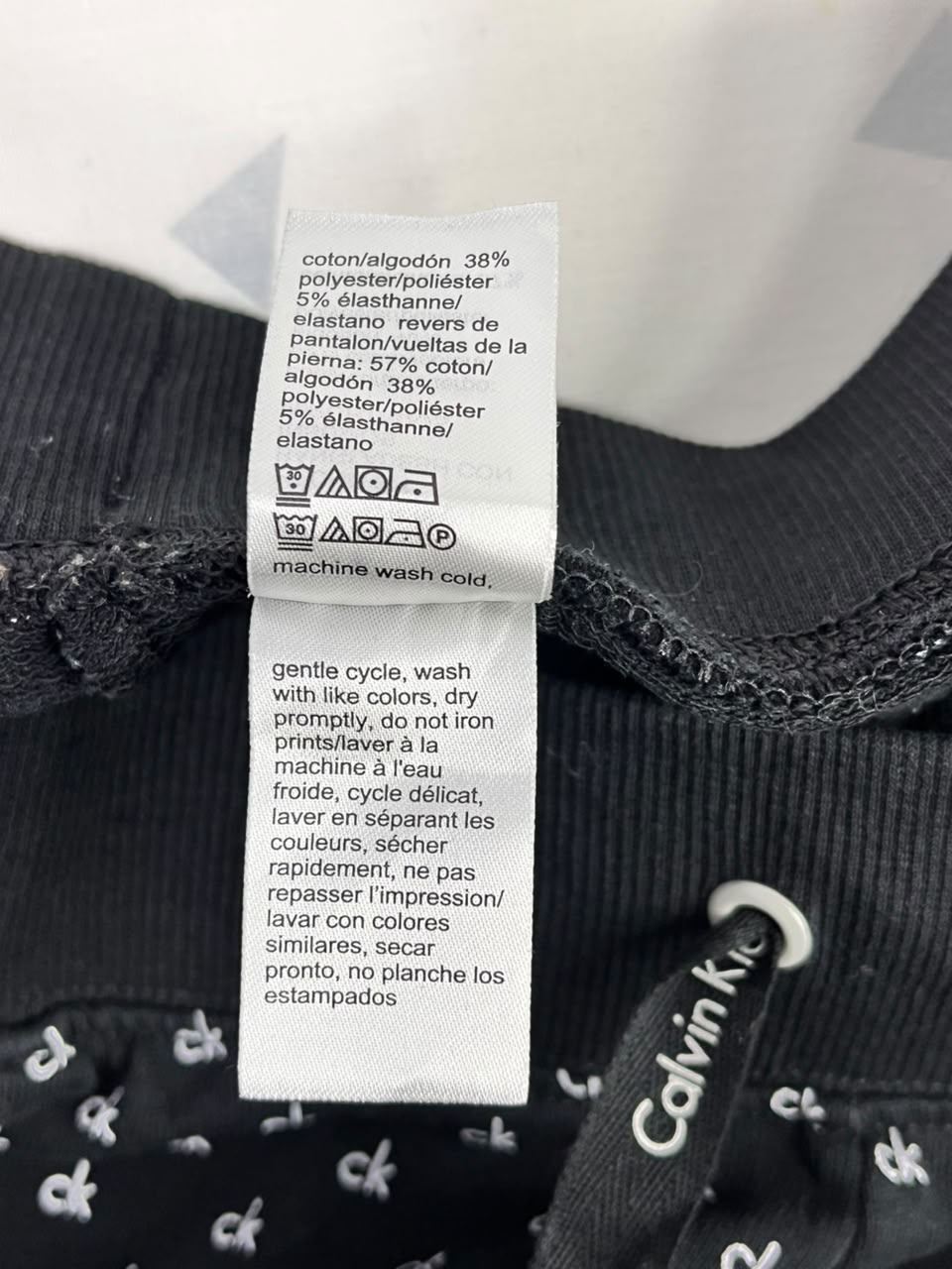 PANTALÓN JOGGER CALVIN KLEIN NEGRO ESTAMPADO TALLA S