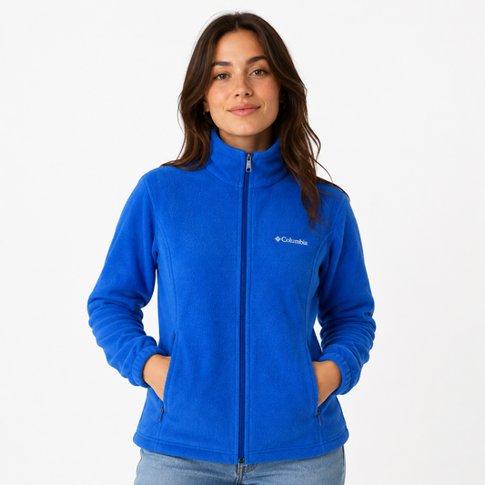 POLAR COLUMBIA MUJER TALLA L CELESTE TURQUESA