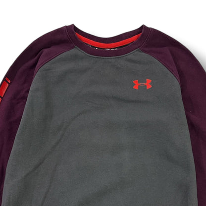 POLERÓN UNDER ARMOUR COLDGEAR YOUTH TALLA YXL – GRIS/BURDEO