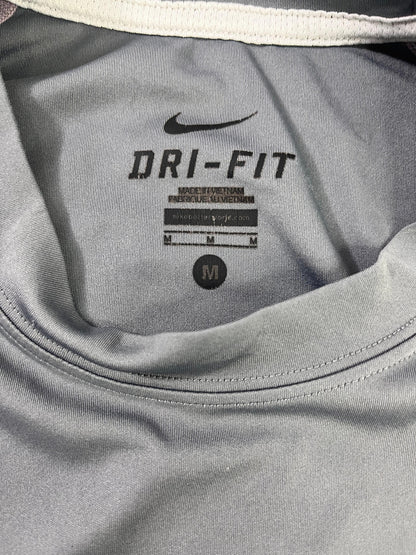 POLERA DEPORTIVA HOMBRE NIKE DRI-FIT MANGA LARGA TALLA M GRIS