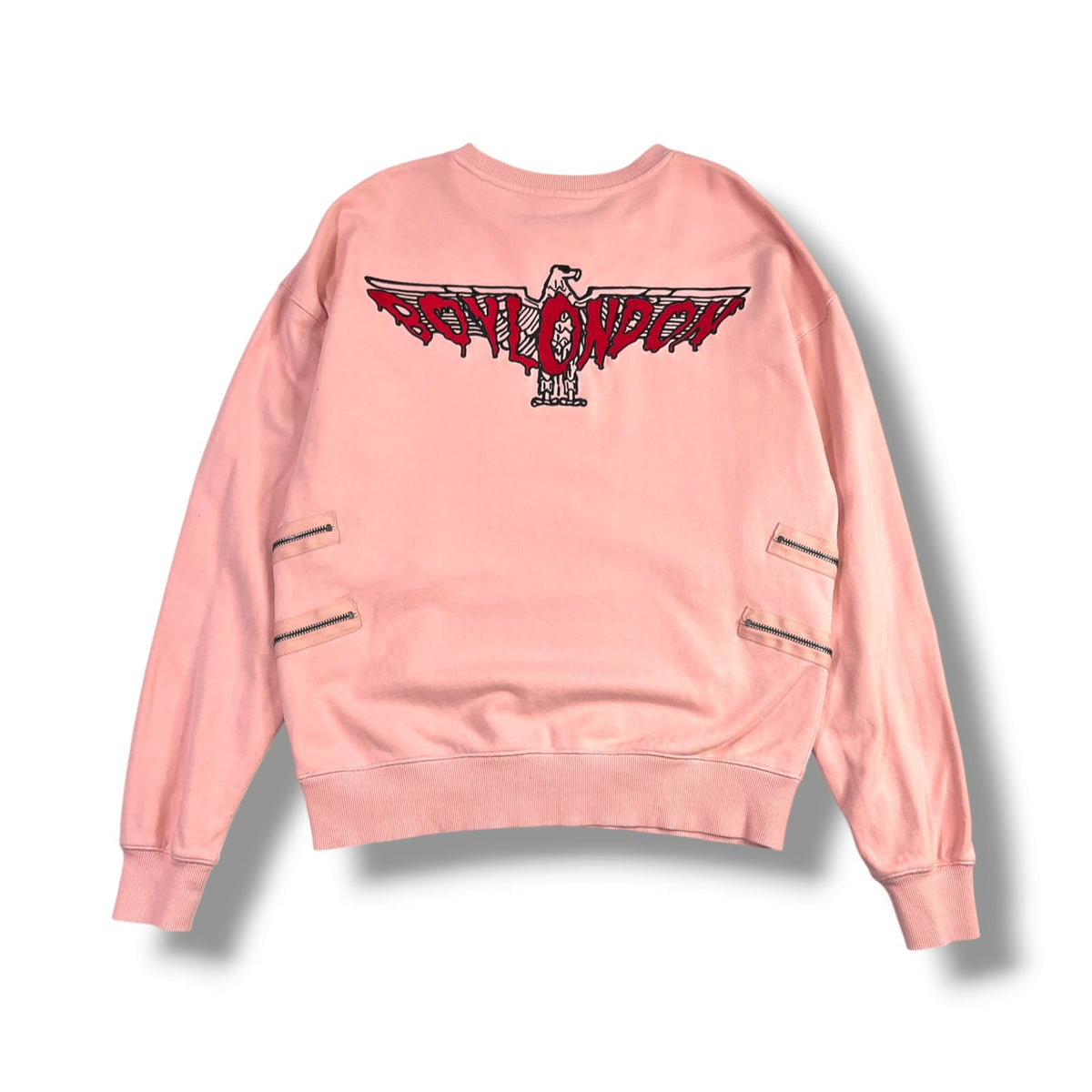POLERÓN BOY LONDON MUJER TALLA XS ROSADO CON CIERRES