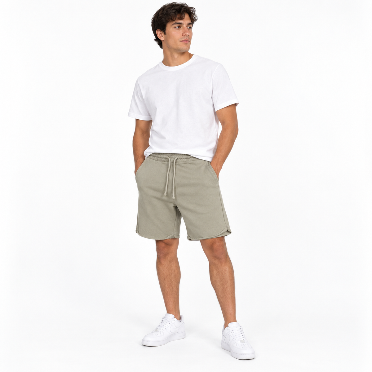 SHORT H&M REGULAR FIT HOMBRE TALLA S BEIGE