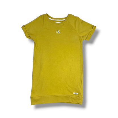 VESTIDO CALVIN KLEIN JEANS MUJER TALLA XS MOSTAZA