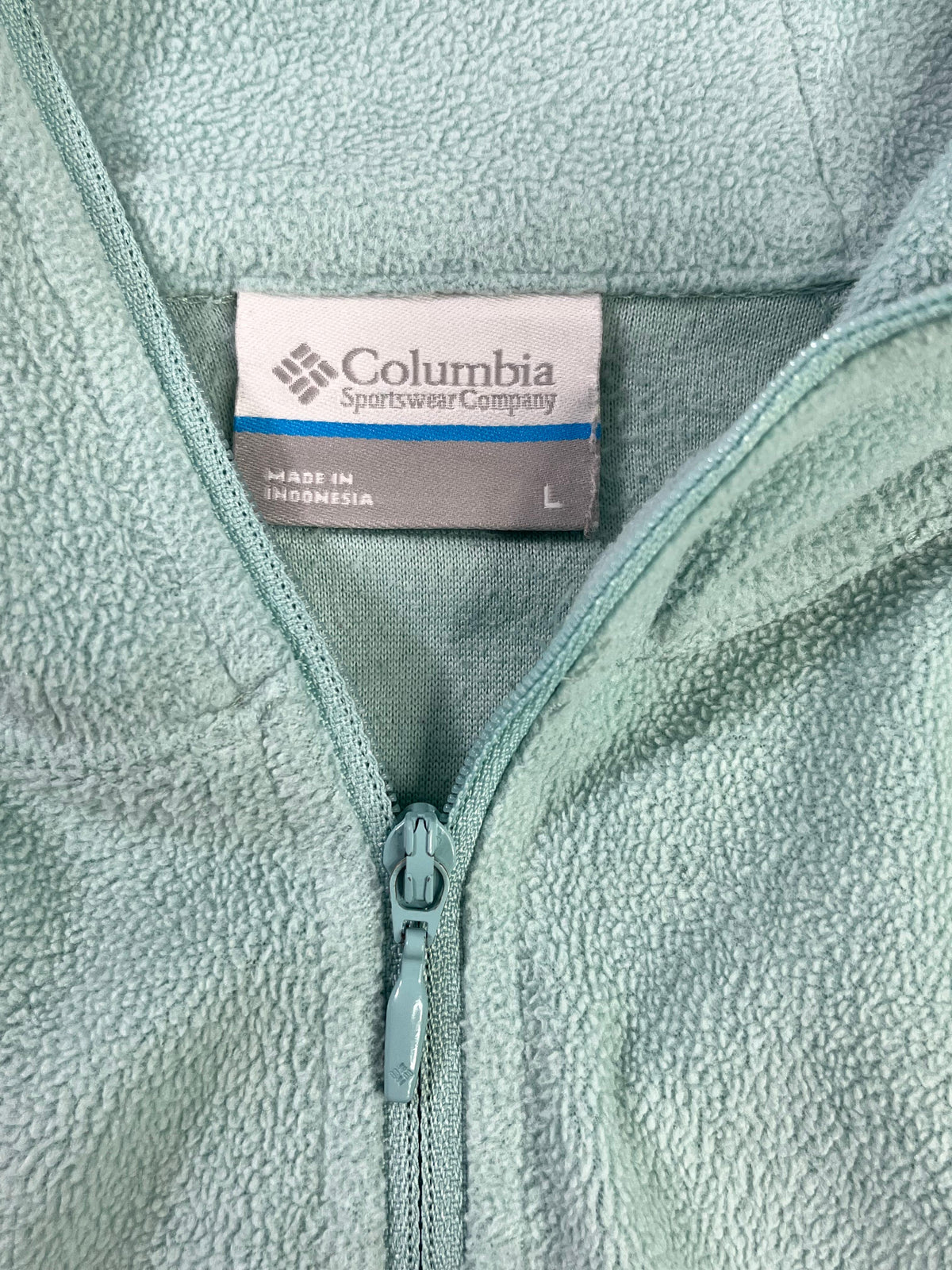 MICROPOLAR COLUMBIA MUJER TALLA L CELESTE TURQUESA