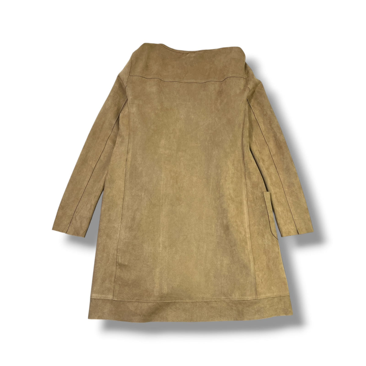 ABRIGO JOAN VASS NEW YORK MUJER XS BEIGE EFECTO GAMUZA