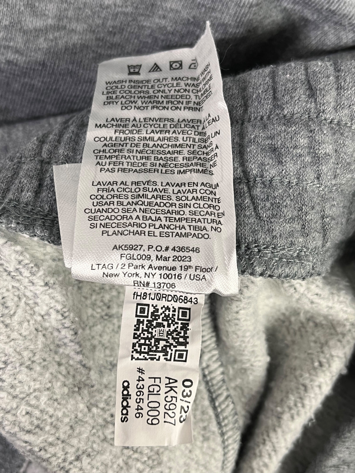 PANTALÓN JOGGER ADIDAS JUVENIL XL GRIS