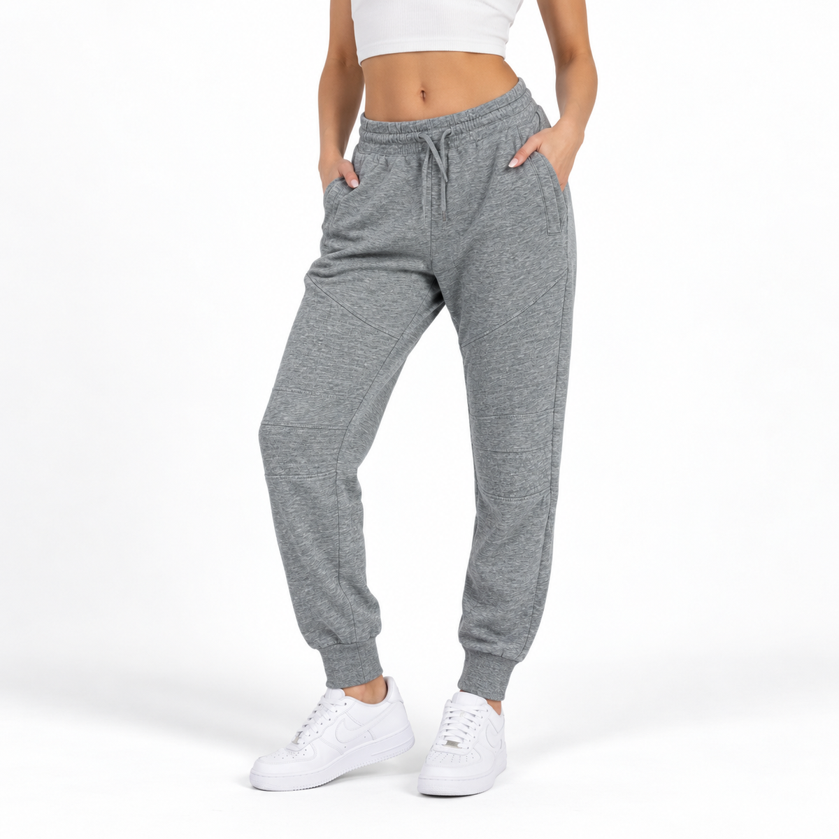 PANTALÓN JOGGER H&M DIVIDED MUJER GRIS · TALLA S