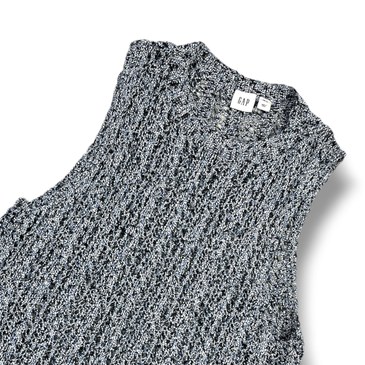 SWEATER SIN MANGAS GAP MUJER XS TEJIDO ABIERTO