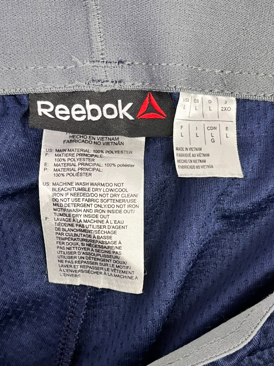 PANTALÓN DEPORTIVO REEBOK HOMBRE TALLA L AZUL MARINO