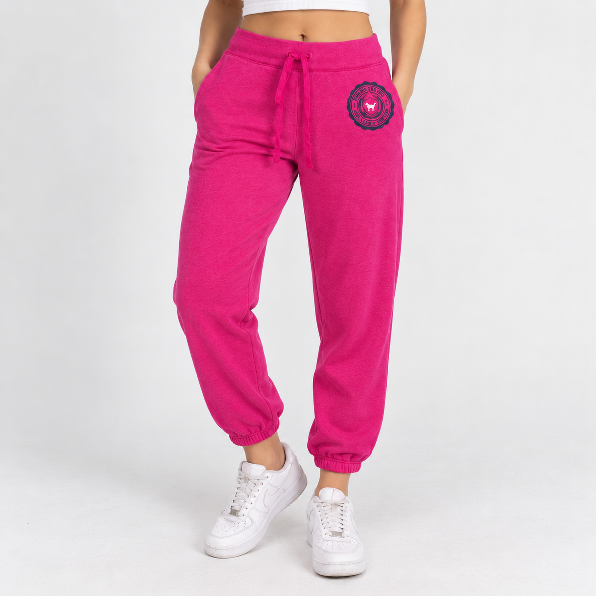 PANTALÓN JOGGER PINK VICTORIA'S SECRET MUJER TALLA M FUCSIA