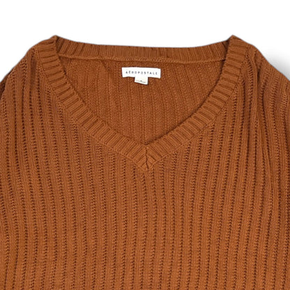 SWEATER AÉROPOSTALE MUJER TALLA M CROP CAFÉ