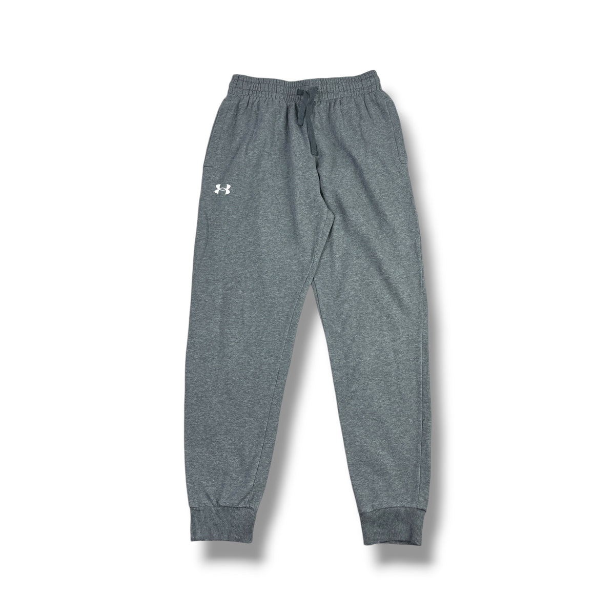 Fotografía real frontal pantalón Under Armour gris jaspeado talla M